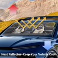 thumbnail image 6 of Xixirimido Car Windshield Sun Shade Foldable Sun Visor for Front Window Sunshade Universal Fit Most Truck SUV Vans Car Interior Accessories, Fuuny Pug Dogs, 6 of 8