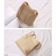 thumbnail image 3 of Bolso de punto, bolso de paja hecho a mano, bolso de hombro tipo cubo (beige claro), 3 of 6