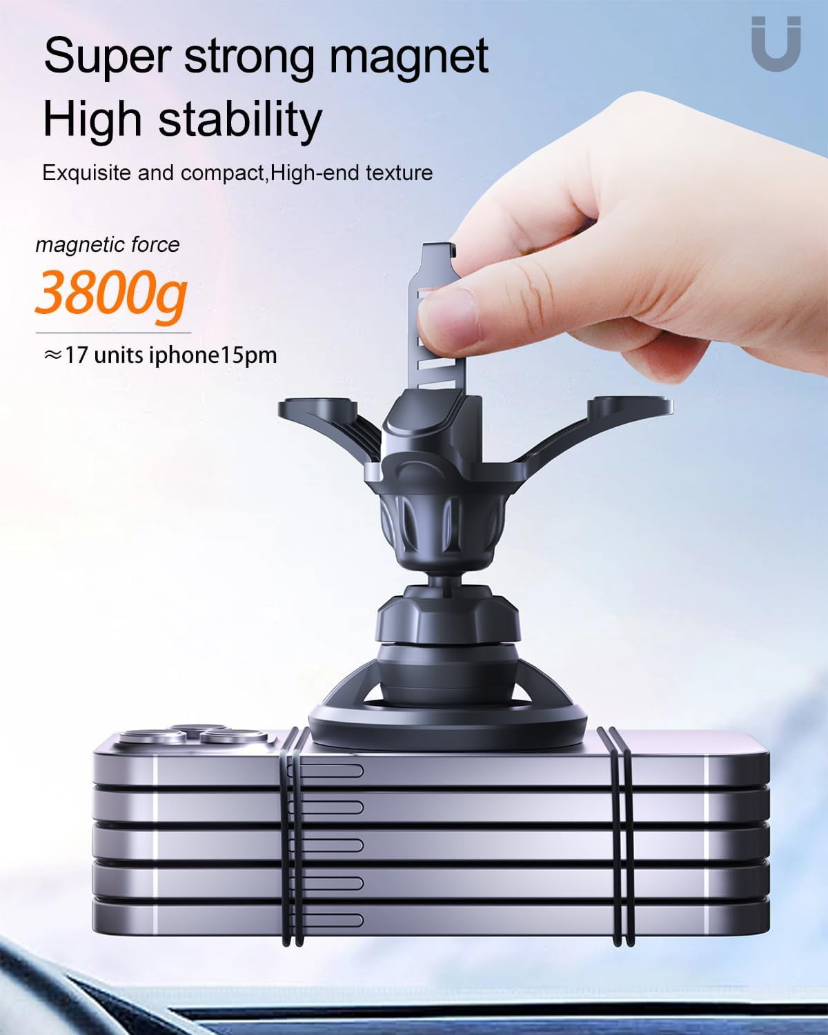 MJMJ car Phone Holder for Jeep Wrangler 2024 2025 2026 Accessories Magnetic car Phone Mount for Wrangler Phone Holder for Jeep Wrangler Accessories