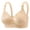 Beige, variant on Womens Tshirt Bra Wireless Textured Adjustable Strap Pendant Supportive Solid Color Breathable Light Lift Everyday Bras for Women