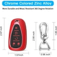 thumbnail image 6 of Key Fob Cover Compatible with Chevrolet Equinox Malibu Camaro Traverse Blazer Cruze Volt Bolt Sonic Trax Tahoe Keychain Case Holder Protector,Red, 6 of 7