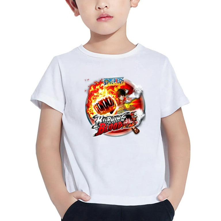 One Anime Luffy T Shirt Piece for Boys & Girls 100% Cotton Short