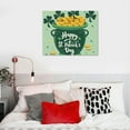 thumbnail image 5 of COMIO St. Patrick's Day Canvas Wall Art Framed Wall Decoration Shamrock Clover Wall  Paintings Gold Coin Pot Leprechaun Hat Beer Aesthetic Wall Artwork Wall Pictures for Living Room, 5 of 5