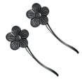 thumbnail image 2 of Linnome Vintage Flower Shaped Curtain Tiebacks Resin Magnetic Drapery Holdbacks with Strong Magnets and Rope No Drill Decorative Window Curtain Holders 6.69x3.15in, 2 of 6