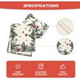 thumbnail image 5 of mubwai Green Leaves Poinsettia Holly Christmas Table Runner, Seasonal Winter Kitchen Dining Table Decor for Home Party 13x72 Inch, 5 of 7