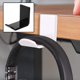 thumbnail image 3 of Injueey Soporte de almacenamiento de acrílico para auriculares Estante desmontable para auriculares de oficina Electrónica Negro 1 PC, 3 of 6