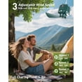 thumbnail image 5 of Tent Ceiling Fans for Camping Hanging, Portable Tent Fans with Light and Remote Control, Power Bank, USB Battery Operated Camping Fan with Hanging Hook for Outdoor, Car, RV, 5 of 9