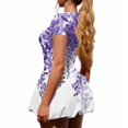 thumbnail image 3 of Women's Floral Print Short Sleeve Mini Skater Dress Casual Fit and Flare Graduation Party Dress, 3 of 5