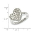 thumbnail image 2 of Sterling Silver and Cubic Zirconia Fancy Polished Heart Ring - Size 6, 2 of 2
