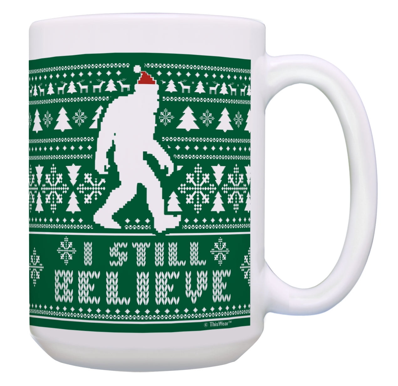 ThisWear Funny Christmas Cup I Still Believe Bigfoot Novelty Gift