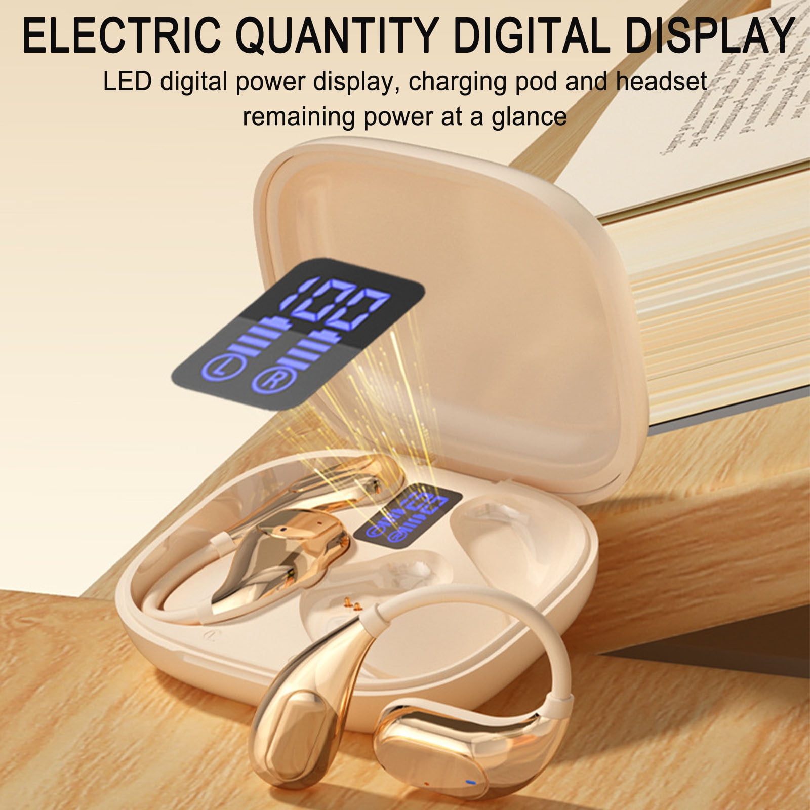 YOFOKO Vertical Screen Translation Earbuds, Dual-Mode Language Converter with 97% Accuracy, Wireless Bluetooth for Business Trips and International Meetings
