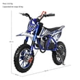 thumbnail image 5 of Moto Cross Pocket Montable Niños Motor Gasolina 45km/h Azul Little Monkey, 5 of 5