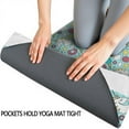 thumbnail image 3 of Turquoise Unicorn Dessert Pattern Hot Yoga Mat Towel Non Slip for Hot Yoga - Quick-Drying Yoga Mat Cover with 4 Corner Pockets with Travel Bag - Hot Yoga Towel Non Slip 74"x26", 3 of 6