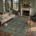 thumbnail image 4 of BERTHMEER 8'x10' Area Rugs for Living Room Dining Room Bedroom Farmhouse Office Oriental Vintage Traditional Non Slip Machine Washable Large Rugs Carpets, Green, 4 of 8