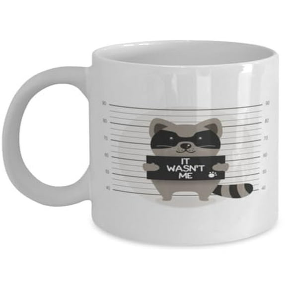 Raccoon 11 oz Coffee Mug - It Wasn't Me White Ceramic Gift