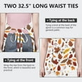 thumbnail image 6 of Autumn Fall Leaves Pattern Apron-Garden Aprons for Women with Pockets-Cotton Linen Waterproof Kitchen Cooking Gardening Aprons Adjustable for Kitchen,Cooking,BBQ and Salon 33"x27", 6 of 7