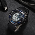 thumbnail image 2 of Reloj electrónico para deportes al aire libre, reloj de pulsera impermeable de goma para estudiantes para hombres (azul), 2 of 2