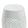 thumbnail image 6 of AC Pacific Powder Coated Iron Outdoor White Side Table, 6 of 7