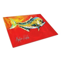 Carolines Treasures MW1156LCB Danny Dolphin Fish Glass Cutting Board Large, 12H x 16W, multicolor