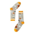 thumbnail image 2 of DJN Socks Halloween Socks for Women Halloween Socks Fuzzy Socks Novelty Pumpkin Bat Stocking Long Cotton Fall Stocking Happy Halloween Gifts for Adult Men Women Polyester,Spandex E One Size, 2 of 3