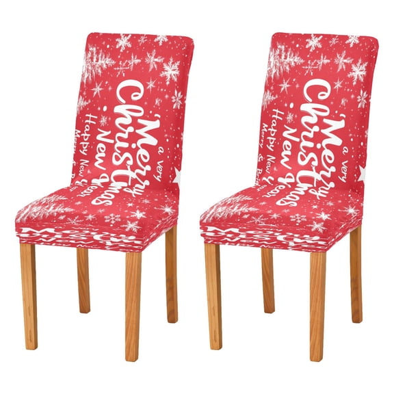 BZSMCE Chairs Slipcovers Dining Chair Covers Design White Christmas Tree Patterned Creative Pattern