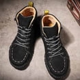 thumbnail image 5 of Men's Ankle Boots High Top Leather Shoes Stylish Breathable Casual Short Boots for Everyday Wear, 5 of 9
