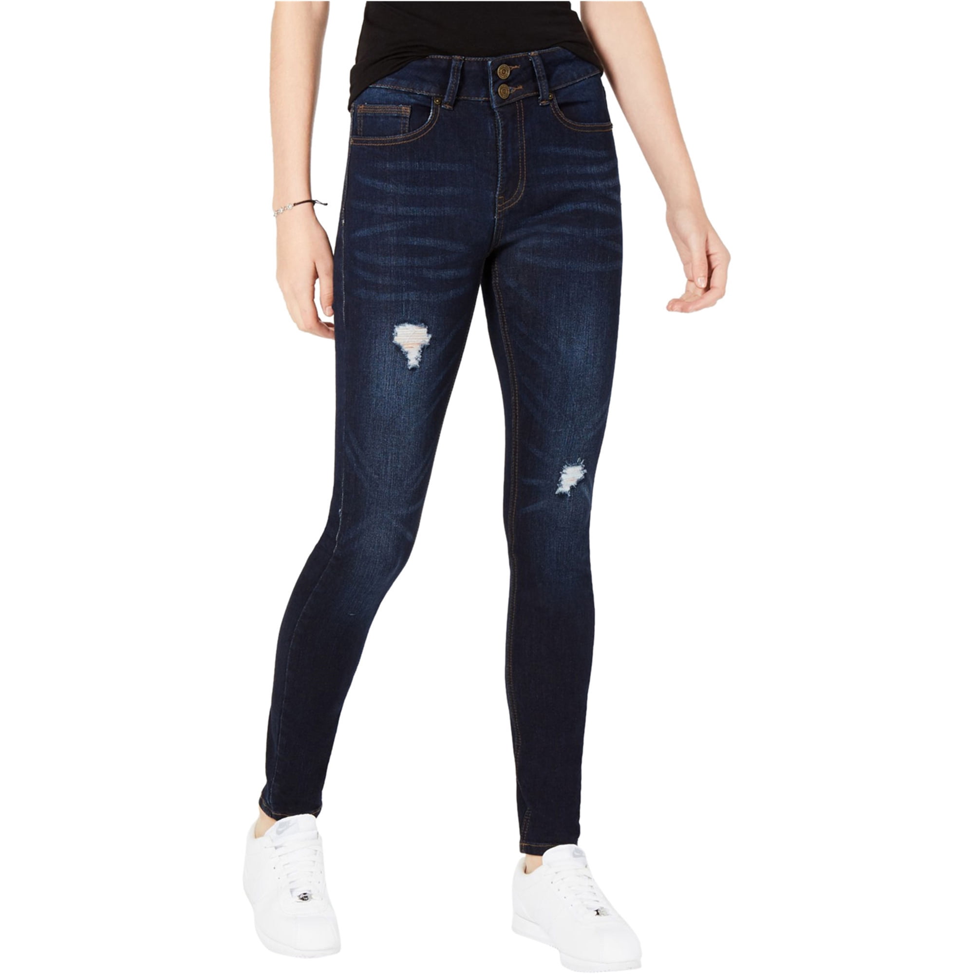 Indigo Rein - Indigo Rein Womens Ripped Skinny Fit Jeans - Walmart.com ...