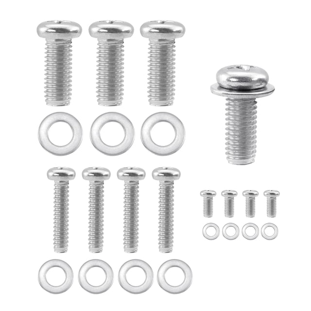 Universal TV Mounting Hardware Kit 24 PCS M4 M6 M8 Stainless Steel Screws Washers for VESA Wall Mount TV and Monitor Bracket Fixing