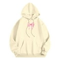 thumbnail image 7 of Women's Casual Hoodie With Bow Print Autumn Winter Pullover Sweatshirt Comfortable And Stylish, 7 of 7