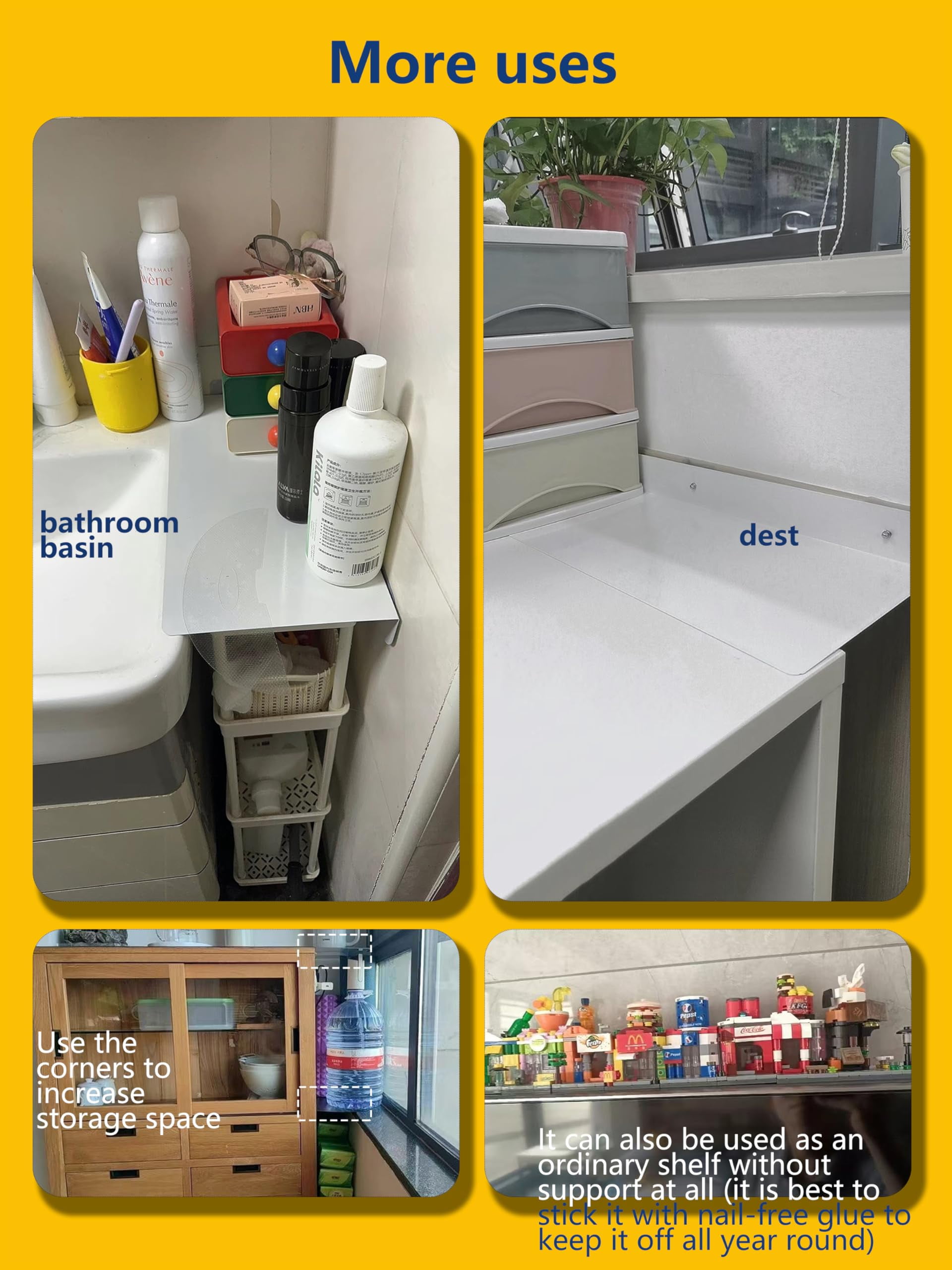 Kitchen Gap Partition Countertop Gap Extension Board, 19.68 x 3.93in Countertop Caulking Panels, Refrigerator Side Partition, Gap Covers Between Countertop and Walls(White)