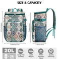 thumbnail image 4 of Boho Chic Vintage Fashion Insulated Cooler Backpack - 20L Soft Cooler Bag, Tribal Patterns, 4 of 6