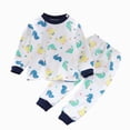 thumbnail image 4 of TOWED22 Toddler Girls Boys Fall Winter Outfits Embroidery Long Sleeve Sweatshirt Tops and Striped Pants Sets 2pcs Fall Winter Clothes Clothing Set(White,18-24 M), 4 of 4
