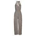 thumbnail image 5 of LASCANA Women's Button Down Halterneck Jumpsuit Buttons, 5 of 6