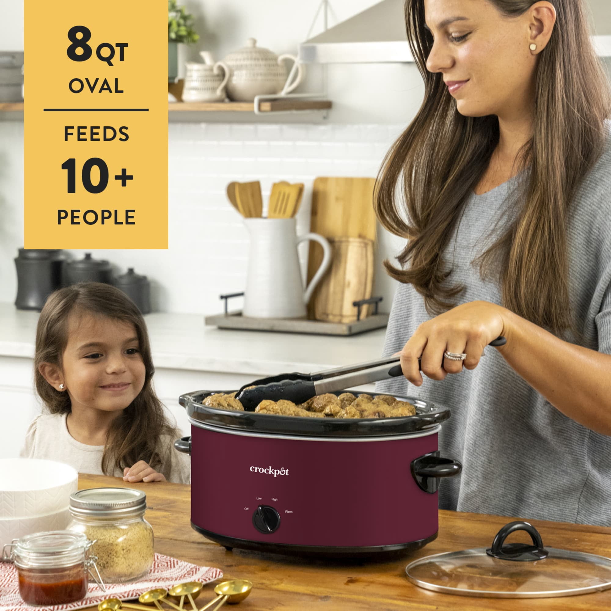 Crock-Pot Manual 8-Quart Slow Cooker, Rhubarb