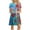Multicolor#22, variant on Viikei Casual T-Shirt Short Sleeve Dress,Women's Short Sleeved Dress with Floral Print Round Neck Dress Multicolor M