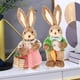 thumbnail image 5 of Conejo de paja Adorno perfecl 35 cm con ropa decoración de Pascua, 5 of 8