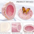thumbnail image 3 of czcpp-Dappen Dish for Monomer Butterfly Ceramic Monomer Dish for Monomer Acrylic Nail Liquid Porcelain Anti-volatilization Monomer Bottle (NAPB062-Pink), 3 of 4
