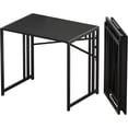 thumbnail image 2 of Folding Computer Desk inch Writing Gaming Computer Camping Desk  No Assembly Required Home Office Table  Mahogany, 2 of 3