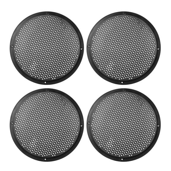 Unique Bargains 4pcs Plastic Audio Speaker Cover Mesh Subwoofer Grill Horn Guard Protector 8 inch