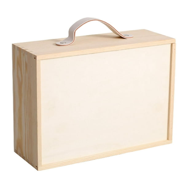Caja de Almacenamiento de Artículos Diversos de Madera, Cesta de Almacenamiento Organizadora de Artículos Diversos de Escritorio Rectangular Fácil de