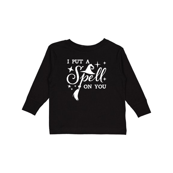 Inktastic I Put a Spell on You- Halloween Magic Boys or Girls Long Sleeve Toddler T-Shirt
