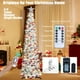 thumbnail image 5 of Árbol de Navidad SINTENILL de 6 pies con 100 luces LED, oropel plateado, 5 of 9
