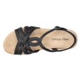 thumbnail image 2 of Sandalia con cuña Easy Street Lua para mujer, color negro, talla 6.5, 2 of 6