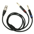 thumbnail image 2 of Dual 1/4 Inch To XLR Mono Y Splitter Microphone Cable, Dual 6.35mm Male To XLR Female  Stereo Microphone Audio Converter Adapter Cable, 2 of 8