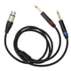 thumbnail image 4 of Cable doble de 6,35 mm macho a XLR hembra, conectores chapados en oro de 24 quilates, adaptador conversor divisor en Y de 1/4 de pulgada a XLR, 1 m/3,3 pies, 4 of 14