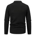 thumbnail image 5 of safuny Men's Classic Cardigan Sweaters v neck Slim Casual Knitted Sweater long sleeve button Black XL, 5 of 5