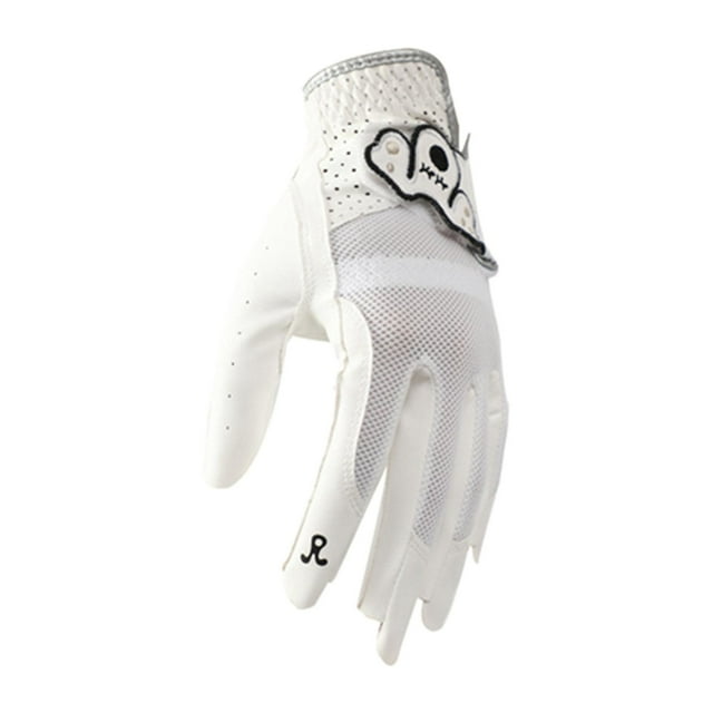 Guante de golf para mujer, de mano izquierda, Micro fibra suave, blanco, sin sudor, transpirable, deportivo, cómodo 17cm Sunnimix guantes de golf