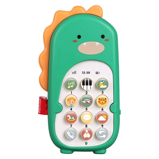Teléfono celular musical Juguetes Educativos Interactivos Para Teléfonos Celulares Para Bebés Mayores De 18 Meses + Niños Niñas Verde Verde Fanmusic Teléfono celular musical