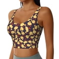 thumbnail image 2 of Fotbe Cute Small Farm Birds Pattern Womens' Sports Bra Longline Wirefree Padded with Medium Support Sports Moisture-Wicking Workou Vest,Tank Top-Medium, 2 of 9