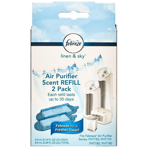 Febreze Linen and Sky Scent Cartridge Air Purifier, 3 Count